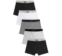 NEXT Garçon Boxer Doux à Taille Contrastante, Lot de 5 Gris 7 Ans-8 Ans