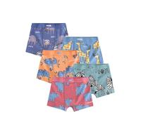 NEXT Garçon Boxer Doux à Taille Contrastante, Lot de 5 Safari Animals 2 Ans-3 Ans