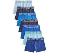 NEXT Garçon Boxer, Lot de 7 Blue with Gold Waistband 15 Ans-16 Ans