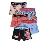 NEXT Garçon Boxer Spiderman, Lot de 5 | Coupe standard, Taille mi-haute