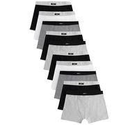 NEXT Garçon Boxers à Taille Douce, Lot de 10 Gris 7 Ans-8 Ans