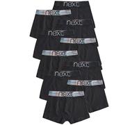 NEXT Garçon Boxers, Lot de 10 Black with Bright Waistband 11 Ans-12 Ans