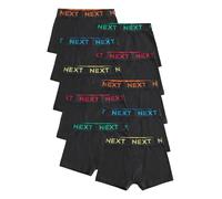 NEXT Garçon Boxers, Lot de 10 Black with Colour Waistband 9 Ans-10 Ans