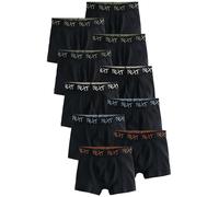 NEXT Garçon Boxers, Lot de 10 Black with Grafitti NEXT Waistband 11 Ans-12 Ans