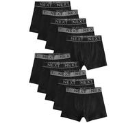 NEXT Garçon Boxers, Lot de 10 Black with Grey Waistband 13 Ans