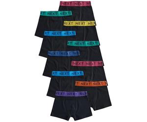 NEXT Garçon Boxers, Lot de 10 Black with Varsity Waistband 13 Ans-14 Ans