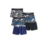 NEXT Garçon Caleçon à Motif, Lot de 5 Blue/Black Football Print 5 Ans