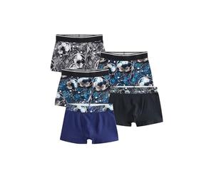 NEXT Garçon Caleçon à Motif, Lot de 5 Blue/Black Football Print 7 Ans-8 Ans