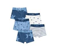 NEXT Garçon Caleçon à Motif, Lot de 5 Étoiles et Rayures Bleues 9 Ans-10 Ans