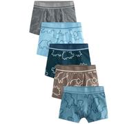 NEXT Garçon Caleçon à Motif, Lot de 5 Linear Dino Print 7 Ans-8 Ans
