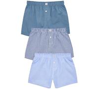 NEXT Garçon Caleçon tissé 100% Coton, Lot de 3 Bleu 9 Ans-10 Ans