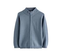 NEXT Garçon Cardigan zippé en Maille Bleu 8 Ans