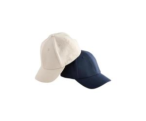 NEXT Garçon Casquette de Baseball 100% Coton, Lot de 2 Navy/Stone 1 Ans