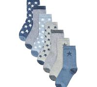 Next Garçon Chaussettes en coton majoritaire, 7 paires Blue Stars 31