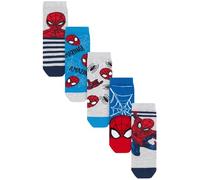 NEXT Garçon Chaussettes en coton majoritaire avec personnage sous licence, 5 paires Spiderman 31-36