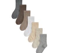 Next Garçon Chaussettes en maille fine côtelée de coton majoritaire, 7 paires Naturel 19