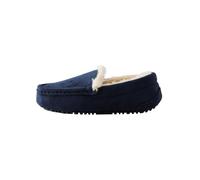 NEXT Garçon Chaussons Style Mocassins douillets Navy Blue with Neutral Warm Lining 34
