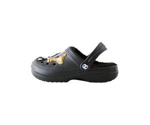 NEXT Garçon Chaussons Style Sabots fourrés Black Football Print 37