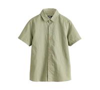 NEXT Garçon Chemise en Lin mélangé à Manches Courtes, Lot de 1 Khaki/Green 3 Ans