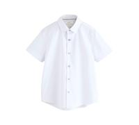 Next Garçon Chemise habillée Unie à Manches Courtes Blanc 4 Ans