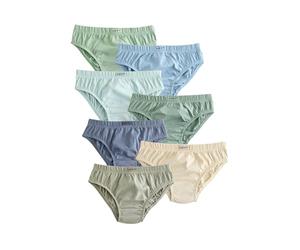 NEXT Garçon Culotte 100% Coton, Lot de 7 Green/Blue 5 Ans-6 Ans
