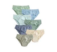 NEXT Garçon Culotte 100% Coton, Lot de 7 Green/Blue 9 Ans-10 Ans