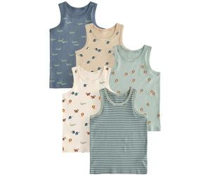 NEXT Garçon Débardeur 100% Coton, Lot de 5 Mini Safari Print 2 Ans-3 Ans