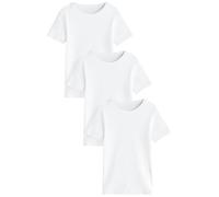 NEXT Garçon Débardeur à Manches Courtes 100% Coton, Lot de 3 Blanc 18 Mois