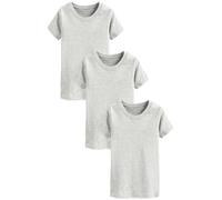 NEXT Garçon Débardeur à Manches Courtes 100% Coton, Lot de 3 Gris 3 Ans-4 Ans