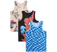 NEXT Garçon Débardeur Spiderman, Lot de 3 Multi-Couleurs 7 Ans-8 Ans