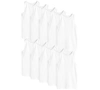 NEXT Garçon Débardeurs en coton bio, lot de 10 Blanc 13 Ans-14 Ans