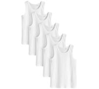 NEXT Garçon Débardeurs, lot de 5 Blanc 2 Ans-3 Ans