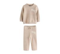 NEXT Garçon Ensemble pull NYC style universitaire et pantalon de jogging Naturel 18 Mois-24 Mois