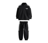 NEXT Garçon Ensemble sweat à col cheminée zippé et pantalon de jogging Noir 9 Ans