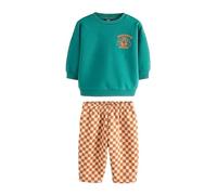 NEXT Garçon Ensemble sweat et pantalon de jogging à motif Green Croissant 2 Ans-3 Ans