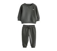 NEXT Garçon Ensemble sweat et pantalon de jogging avec logo Gris anthracite 6 Mois-9 Mois