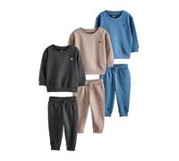 NEXT Garçon Ensemble sweat et pantalon de jogging, lot de 3 Charcoal Grey/Enzyme Blue/Putty 18 Mois-24 Mois