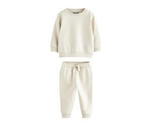 NEXT Garçon Ensemble sweat et pantalon de jogging unis Ecru Off White 2 Ans-3 Ans