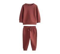 NEXT Garçon Ensemble sweat et pantalon de jogging unis Rouge bordeaux 3 Ans