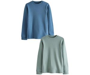 NEXT Garçon Hauts Thermiques à Manches Longues, Lot de 2 Blue/Teal 11 Ans-12 Ans