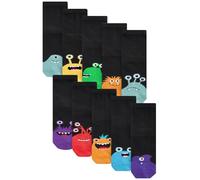 NEXT Garçon Lot de 10 paires de chaussettes en coton majoritaire Black/Bright Monsters 31