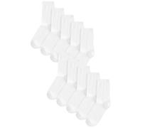 Next Garçon Lot de 10 paires de chaussettes en coton majoritaire Blanc 31
