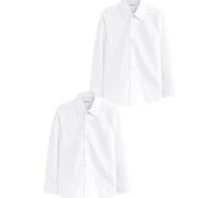 NEXT Garçon Lot de 2 Chemises d'école Stretch à Manches Longues Blanc 14 Ans