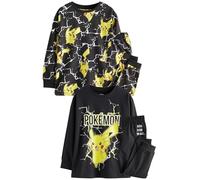 NEXT Garçon Lot de 2 Pyjamas à Manches Longues Pokémon Yellow/Black 7 Ans