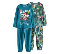 NEXT Garçon Lot de 2 Pyjamas Style Jogging Mario Kart Green/Blue 7 Ans