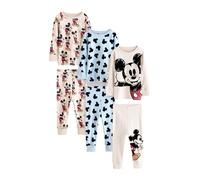 NEXT Garçon Lot de 3 Pyjamas douillets Blue/Ecru Mickey Mouse 18 Mois-24 Mois