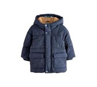 NEXT Garçon Manteau imperméable rembourré à doublure imitation peau de mouton Bleu marine 2 Ans-3 Ans