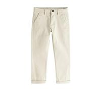 NEXT Garçon Pantalon Chino Stretch Coupe Standard Neutre écru 9 Ans