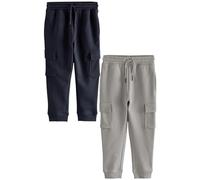 NEXT Garçon Pantalon de Jogging Cargo Coupe Slim, Lot de 2 Navy/Grey 11 Ans