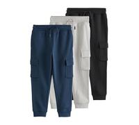 NEXT Garçon Pantalon de Jogging Cargo Slim, Lot de 3 Multi-Couleurs 6 Ans